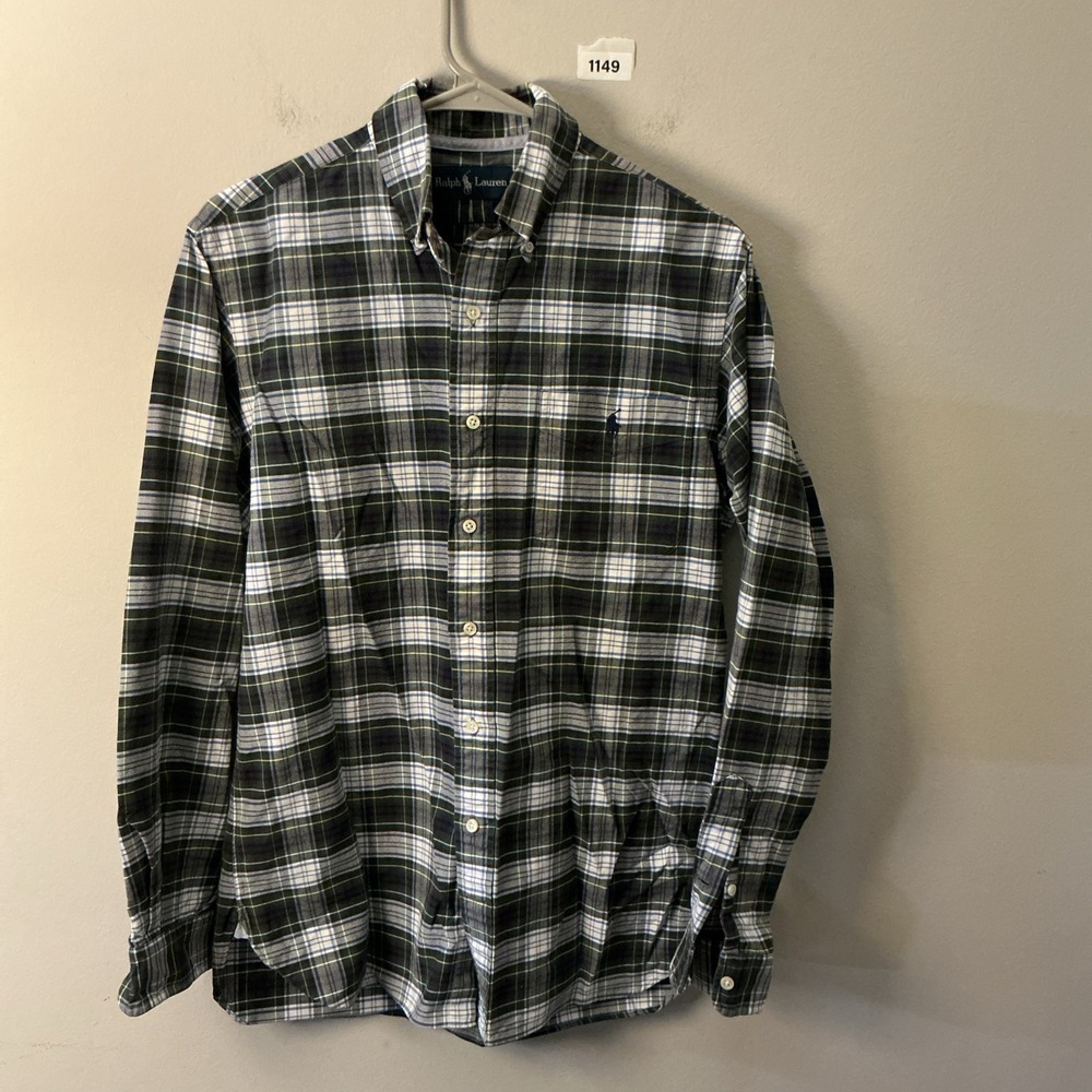 Polo Ralph Lauren Plaid Button-Down Shirt Pocket Men small